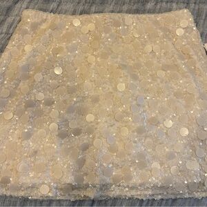 a new day Cream Sequin Mini Skirt